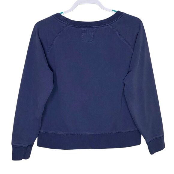 Yale Sweatshirt Womens M Blue Bulldogs Cropped Boxy Long Sleeve University NCAA - Picture 2 of 9